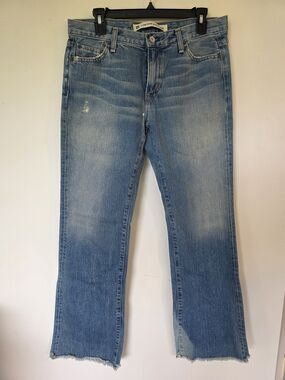 GAP 1969 Light Blue Frayed Women Straight Leg Jeans 10 Vintage